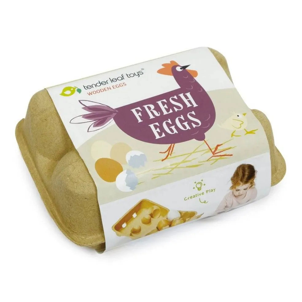 Wooden Eggs, Set of 6