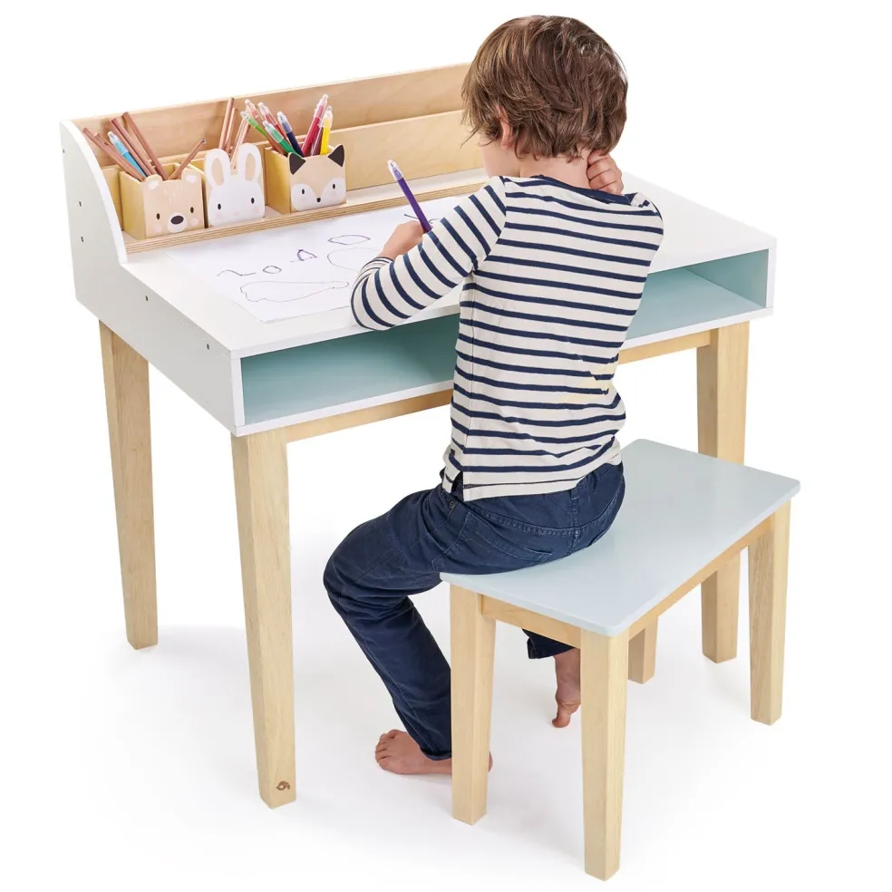 Wooden Forest Friends Desk and Chair