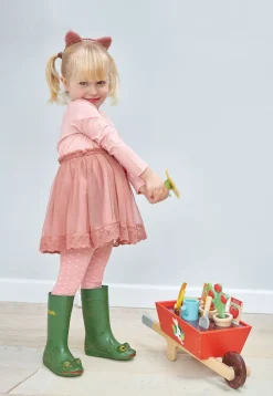Wooden Garden Wheelbarrow Set