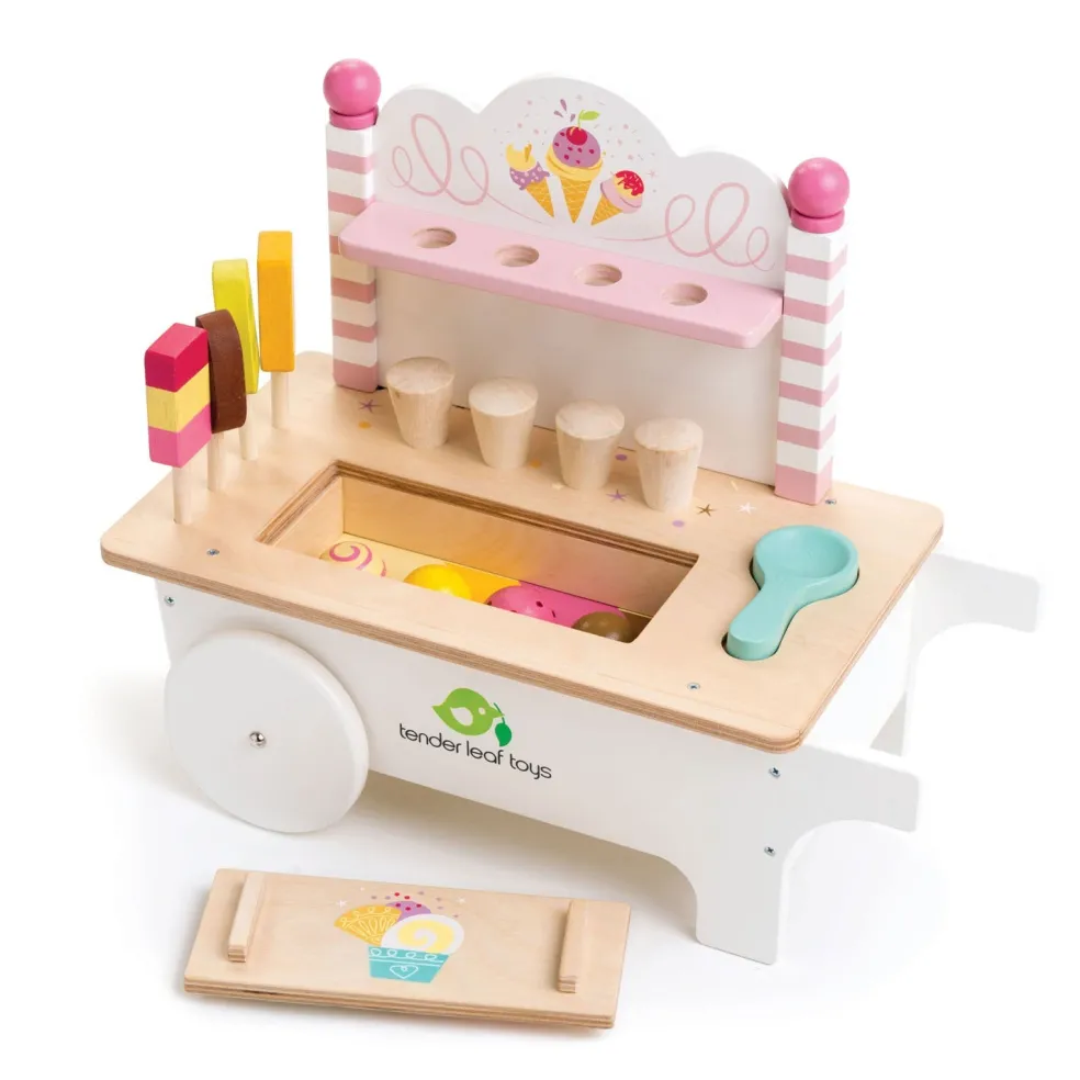 Wooden Ice Cream Cart Play Set