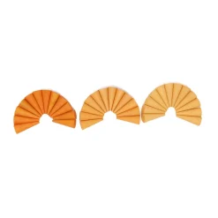 Wooden Mandala Set - Orange Cones