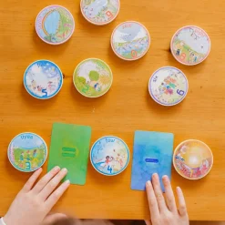 Wooden Math Number Coins Set