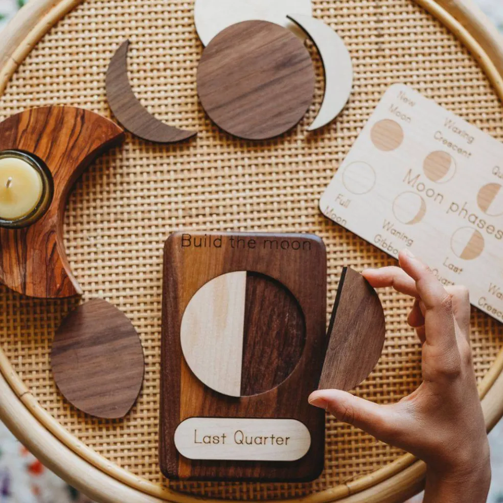 Wooden Moon Phases Puzzle