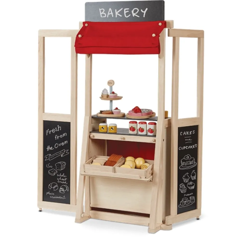 Wooden Puppet Theater & Play Market Stand