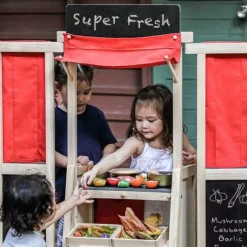 Wooden Puppet Theater & Play Market Stand