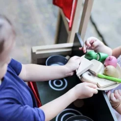 Wooden Puppet Theater & Play Market Stand