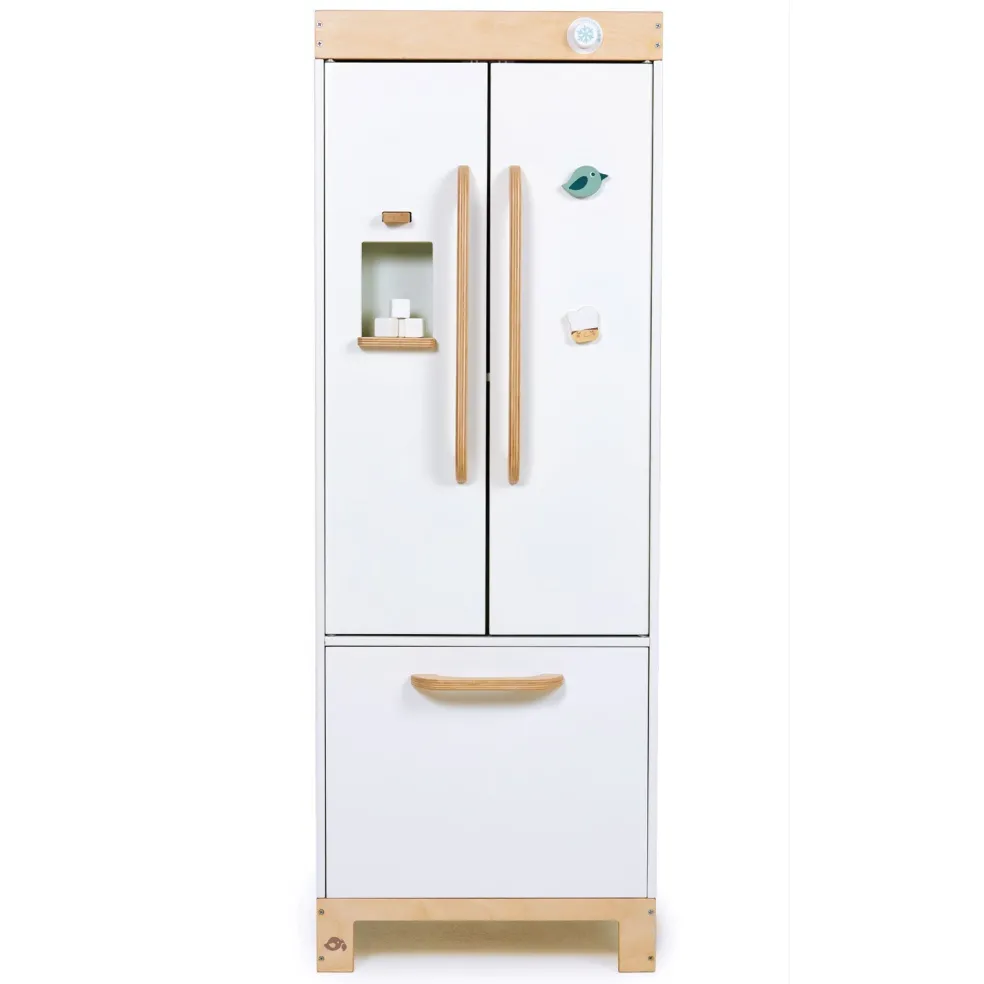 Wooden Refrigerator and Food Set