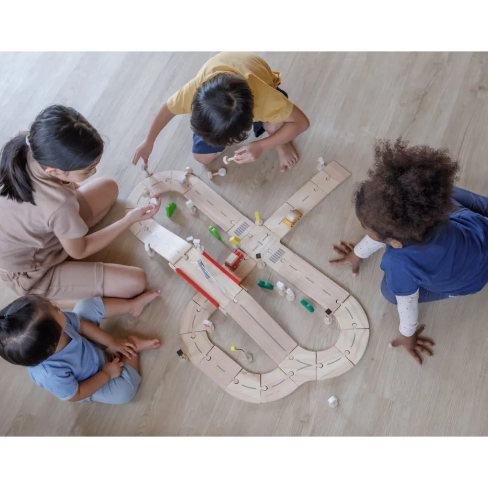 Wooden Road System Play Set