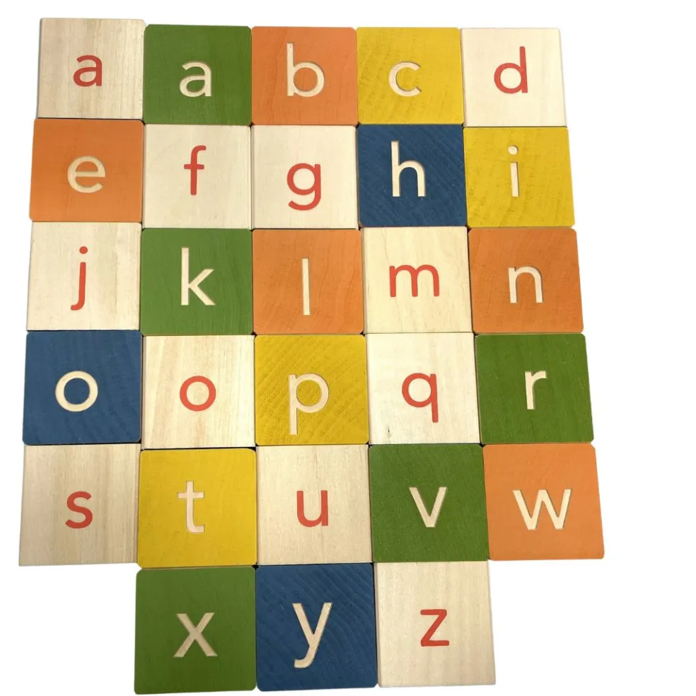 Wooden Sign Language Blocks
