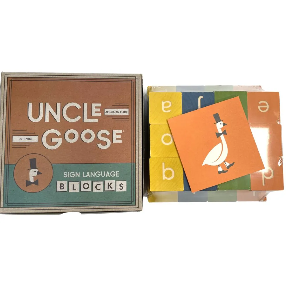 Wooden Sign Language Blocks