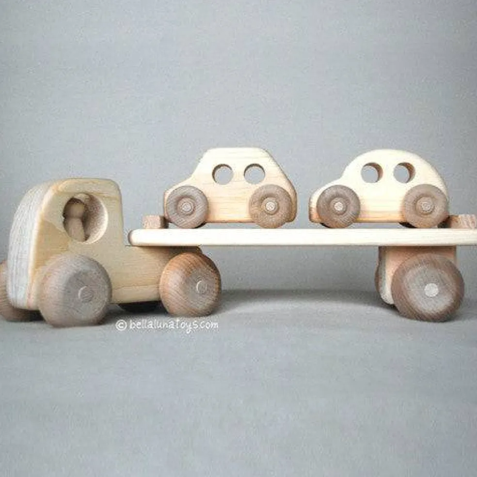 Wooden Toy Car Carrier Truck