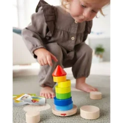 Wooden Wobbly Tower Stacking Blocks Game