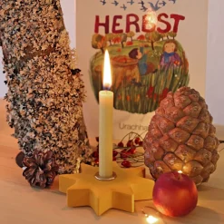 Yellow Star Candle Holder